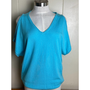 Joseph A Top Women’s Medium Knit Cold Shoulder‎ Stretchy New